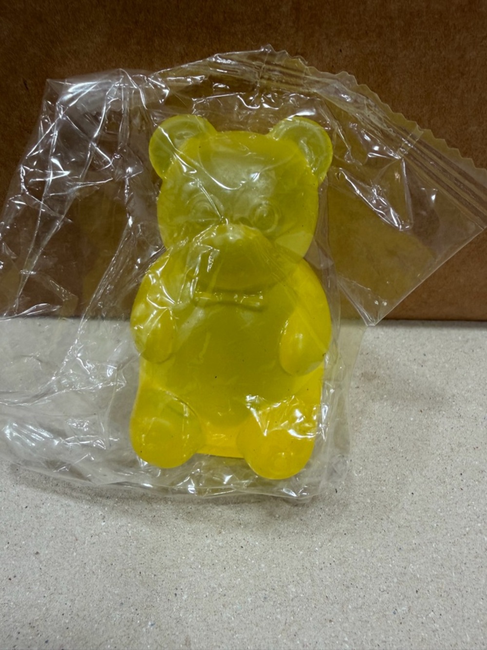 Yellow Gummy Bear toy sensory squishy bear toy fidget squishy bear new
